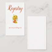 Schöne Sonnenblumen-Hochzeitsregister Begleitkarte (Vorne/Hinten)