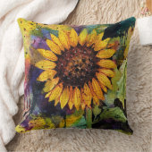 Schöne Sonnenblumen im Wasser Kissen (Decke)