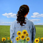 Schöne Sonnenblumen Jeansjacke