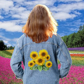 Schöne Sonnenblumen Jeansjacke