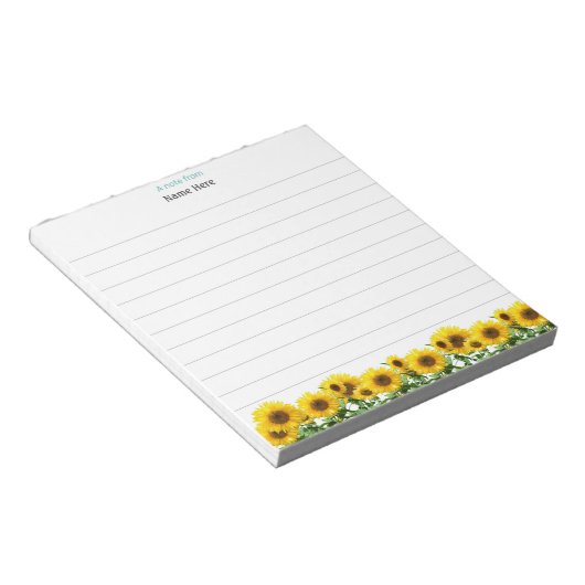 Schöne Sonnenblumen Linken Notepad Notizblock (angewinkelt)