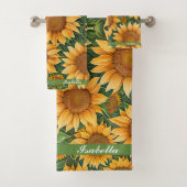 Schöne Sonnenblumen Moderne Sammlung Badhandtuch Set (Insitu)