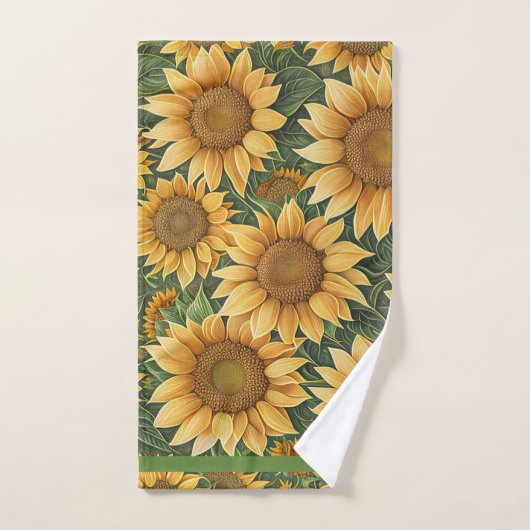 Schöne Sonnenblumen Moderne Sammlung Badhandtuch Set (Handtuch)