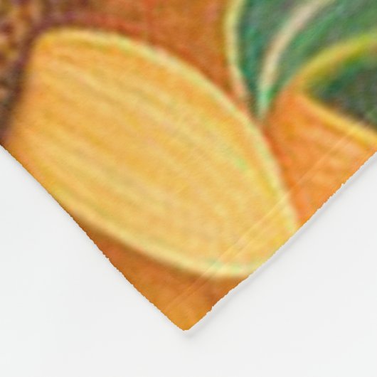 Schöne Sonnenblumen Moderne Sammlung Fleecedecke (Ecke)