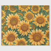 Schöne Sonnenblumen Moderne Sammlung Geschenkpapier (Flach)