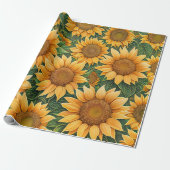 Schöne Sonnenblumen Moderne Sammlung Geschenkpapier (Ungerollt)