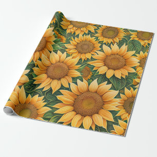 Schöne Sonnenblumen Moderne Sammlung Geschenkpapier