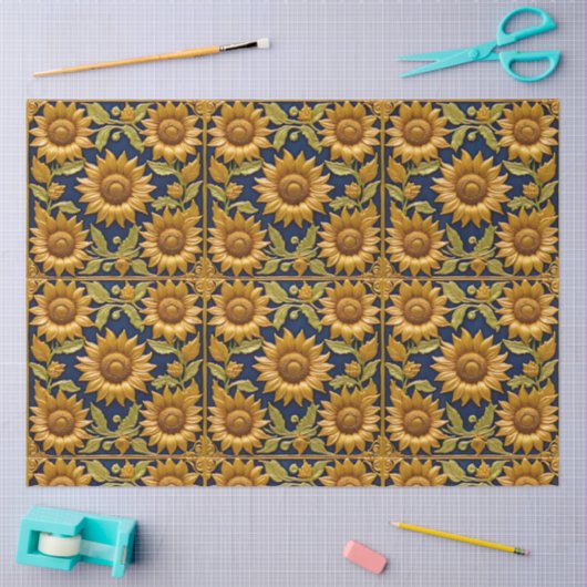 Schöne Sonnenblumen Moderne Sammlung Seidenpapier (Basteln)