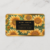 Schöne Sonnenblumen Moderne Sammlung Visitenkarte (Vorderseite)