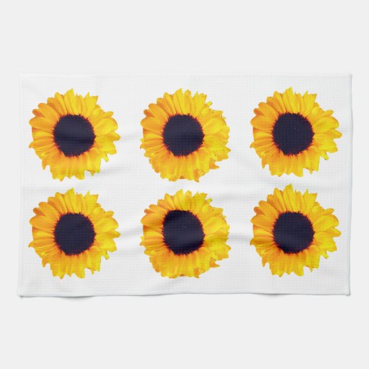 Schöne Sonnenblumen Orange Black Yellow 4Nina Geschirrtuch (Horizontal)