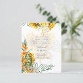 Schöne Sonnenblumen Pampas Grass Wedding (Stehend Vorderseite)