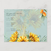 Schöne Sonnenblumen Pampas Grass Wedding Postkarte (Rückseite)