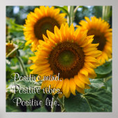 Schöne Sonnenblumen Personalisiert Poster (Vorne)