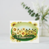 Schöne Sonnenblumen Postkarte (Stehend Vorderseite)