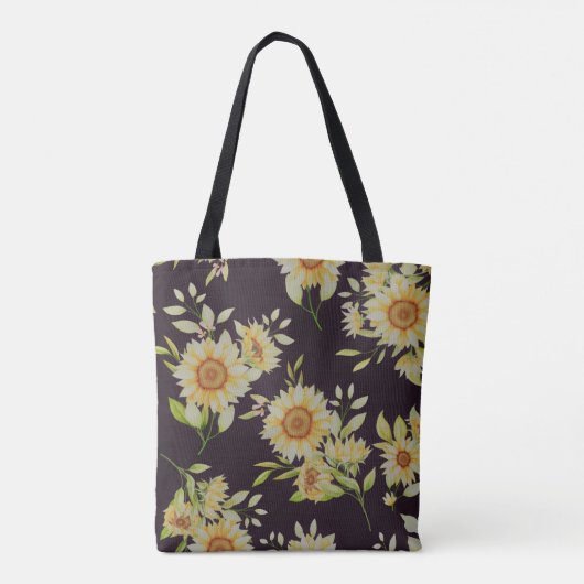 Schöne Sonnenblumen Tasche (Rückseite)