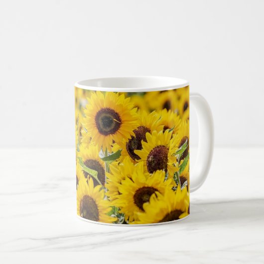 Schöne Sonnenblumen Tasse (VorderseiteRechts)