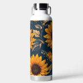 Schöne Sonnenblumen Trinkflasche (Vorderseite)