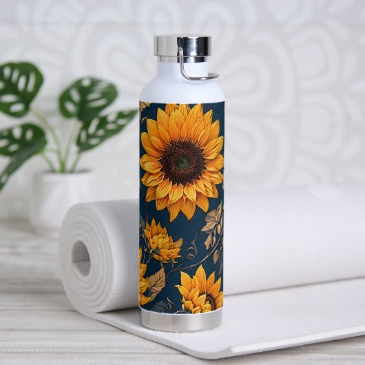 Schöne Sonnenblumen Trinkflasche (Yoga)