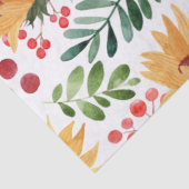 Schöne Sonnenblumen und Berries Wasserfarbe  Seidenpapier (Detail)