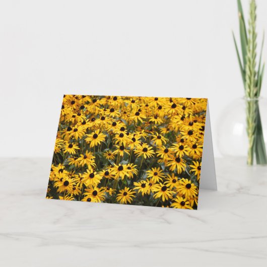 Schöne Sonnenblumen, viel und viel Schwarz Mit Aug Dankeskarte (Vorderseite)