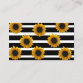 SCHÖNE SONNENBLUMEN Visitenkarte (Rückseite)