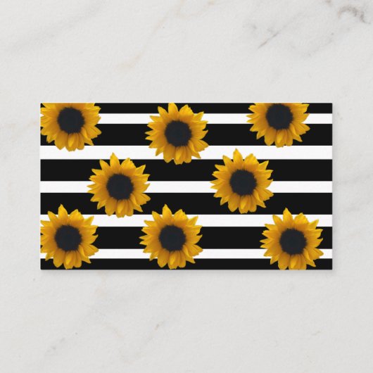 SCHÖNE SONNENBLUMEN Visitenkarte (Rückseite)