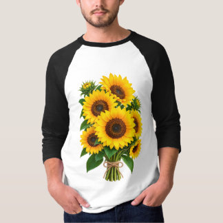 Schöne Sonnenblumenfeld-Landschaft T-Shirt