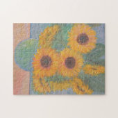 Schöne Sonnenblumenmalerei Puzzle (Horizontal)