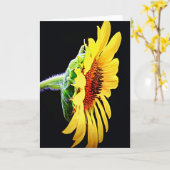 Schöne Sonnenblumenprofil Leuchtende Blume Karte (Gelbe Blume)