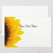 Schöne Sonnenblumenvorlage Briefpapier (Vorne/Hinten)