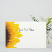 Schöne Sonnenblumenvorlage Briefpapier (Stehend Vorderseite)