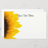 Schöne Sonnenblumenvorlage Briefpapier (Vorne/Hinten)