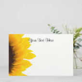 Schöne Sonnenblumenvorlage Briefpapier (Stehend Vorderseite)