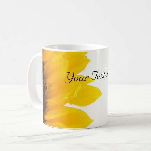 Schöne Sonnenblumenvorlage Kaffeetasse (Vorderseite Links)