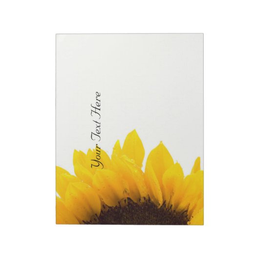 Schöne Sonnenblumenvorlage Notizblock (Rotiert)