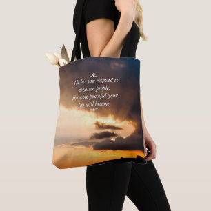 Schöne Sonnenstrahlen der Hoffnung Inspiration Zit Tasche
