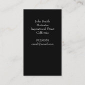 Schöne Sonnenstrahlen Motivierend Zitat Visitenkarte (Rückseite)