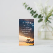 Schöne Sonnenstrahlen Motivierend Zitat Visitenkarte (Stehend Vorderseite)