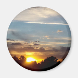 schöne Sonnenuntergang blaue gelbe Landschaft ents Magnet