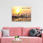 Schöne Sonnenuntergang-Fotografie Leinwanddruck (Insitu (Wohnzimmer))
