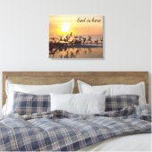 Schöne Sonnenuntergang-Fotografie Leinwanddruck (Insitu (Schlafzimmer))