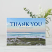 Schöne Sonnenuntergang Fotografie Personalisiert Dankeskarte (Stehend Vorderseite)