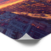 Schöne Sonnenuntergang in Madrid Spanien Poster (Ecke)