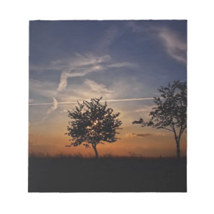 Schöne Sonnenuntergang Landschaftliche Landschaft  Notizblock