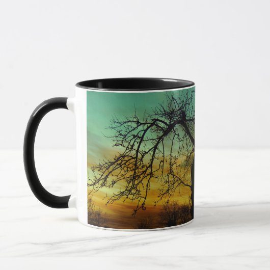 Schöne Sonnenuntergang Landschaftliche Landschaft Tasse (Links)