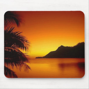 Schöne Sonnenuntergang-Strand-Ansicht Mousepad
