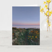 Schöne Sonnenuntergang- und Blume-Blankkarte Karte (Gelbe Blume)