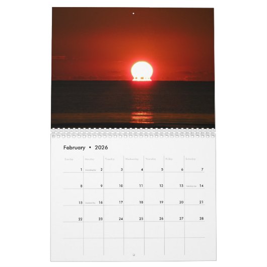 Schöne Sonnenuntergänge 2017 Kalender (Feb 2026)