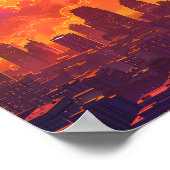 Schöne Sonnenuntergänge in Kansas City USA Poster (Ecke)