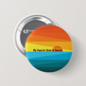 Schöne Sonnenuntergänge und Meereswellen Button (Vorne & Hinten)